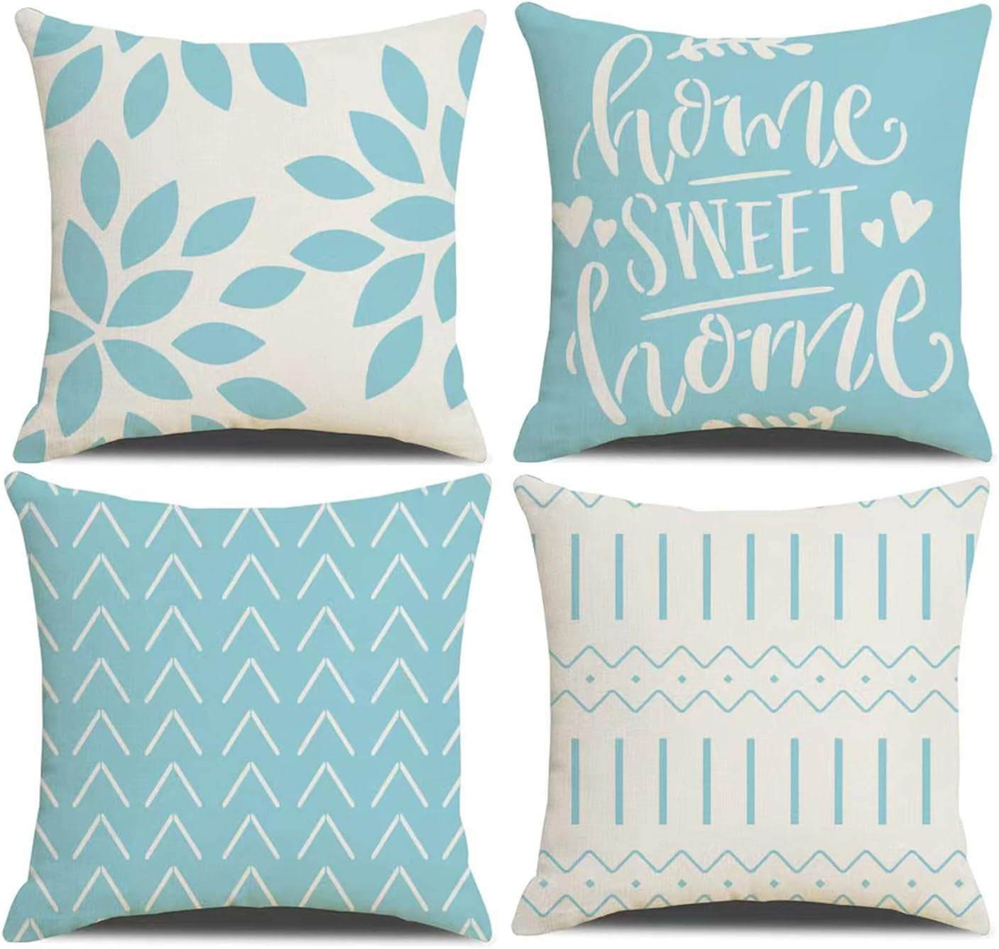 Throw Pillow Covers 24X24 Inch, Pillow Covers 24X24,Squar Pillow Covers Set of 4 Boho Modern Farmhouse Neutral Decorative Pillowcases Linen Cushion Case for Couch, Bed, Home Decor
