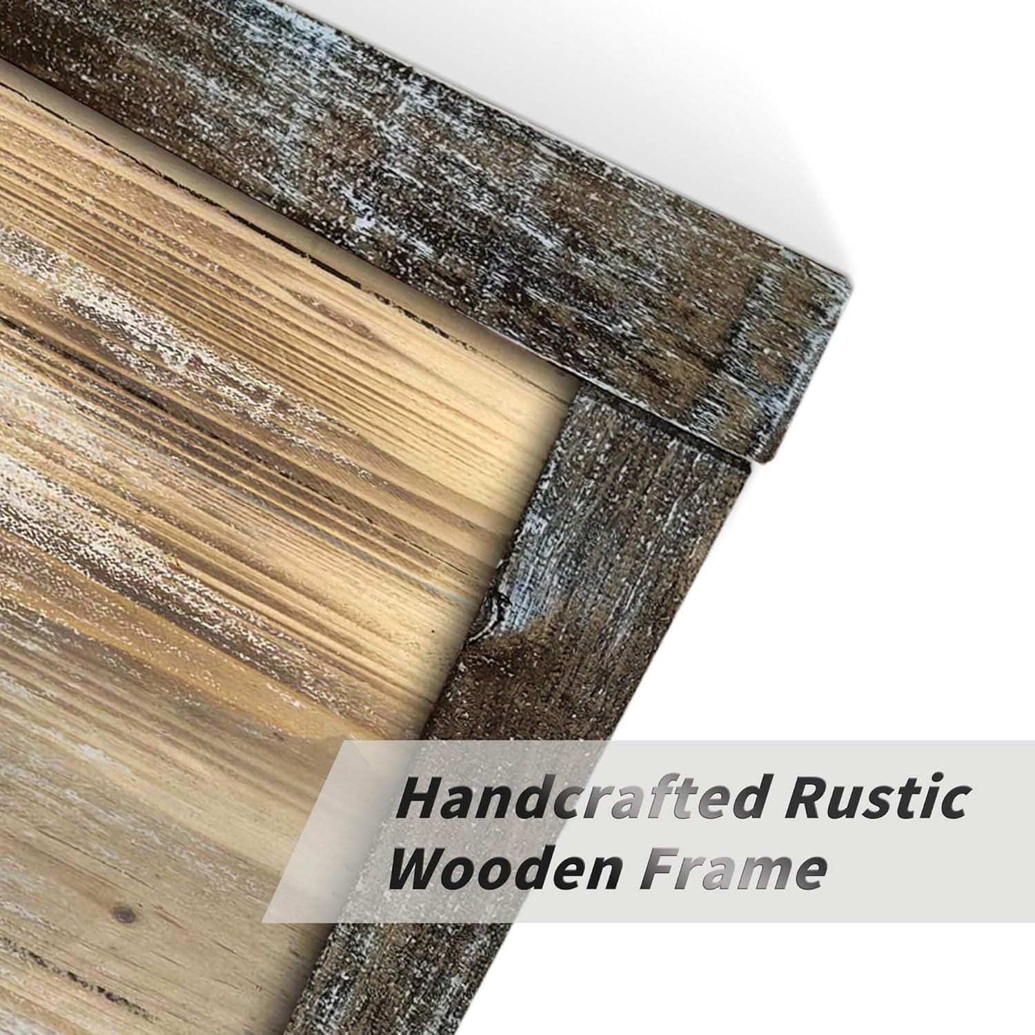 Wooden Horses Picture Wall Decor: Modern Running Wildlife Horse Animal Painting Print on Rustic Textured Wood Artwork Wall Art with Handcrafted Wooden Framed (40" X 20")