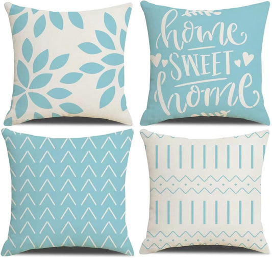 Throw Pillow Covers 24X24 Inch, Pillow Covers 24X24,Squar Pillow Covers Set of 4 Boho Modern Farmhouse Neutral Decorative Pillowcases Linen Cushion Case for Couch, Bed, Home Decor